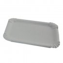 250 Stk. eckige Pappteller 11x17 cm – Imbissteller & Partyteller